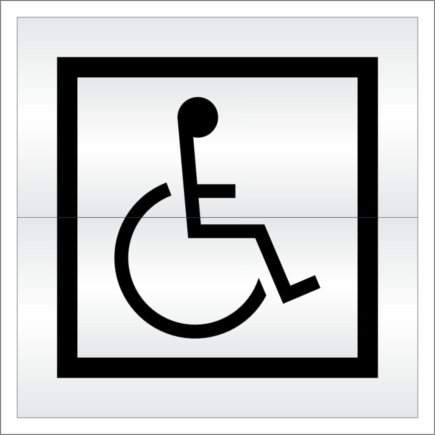 72 Inch 6pc Handicap Pavement Stencil – ADA-Compliant Stencil for Parking Lots