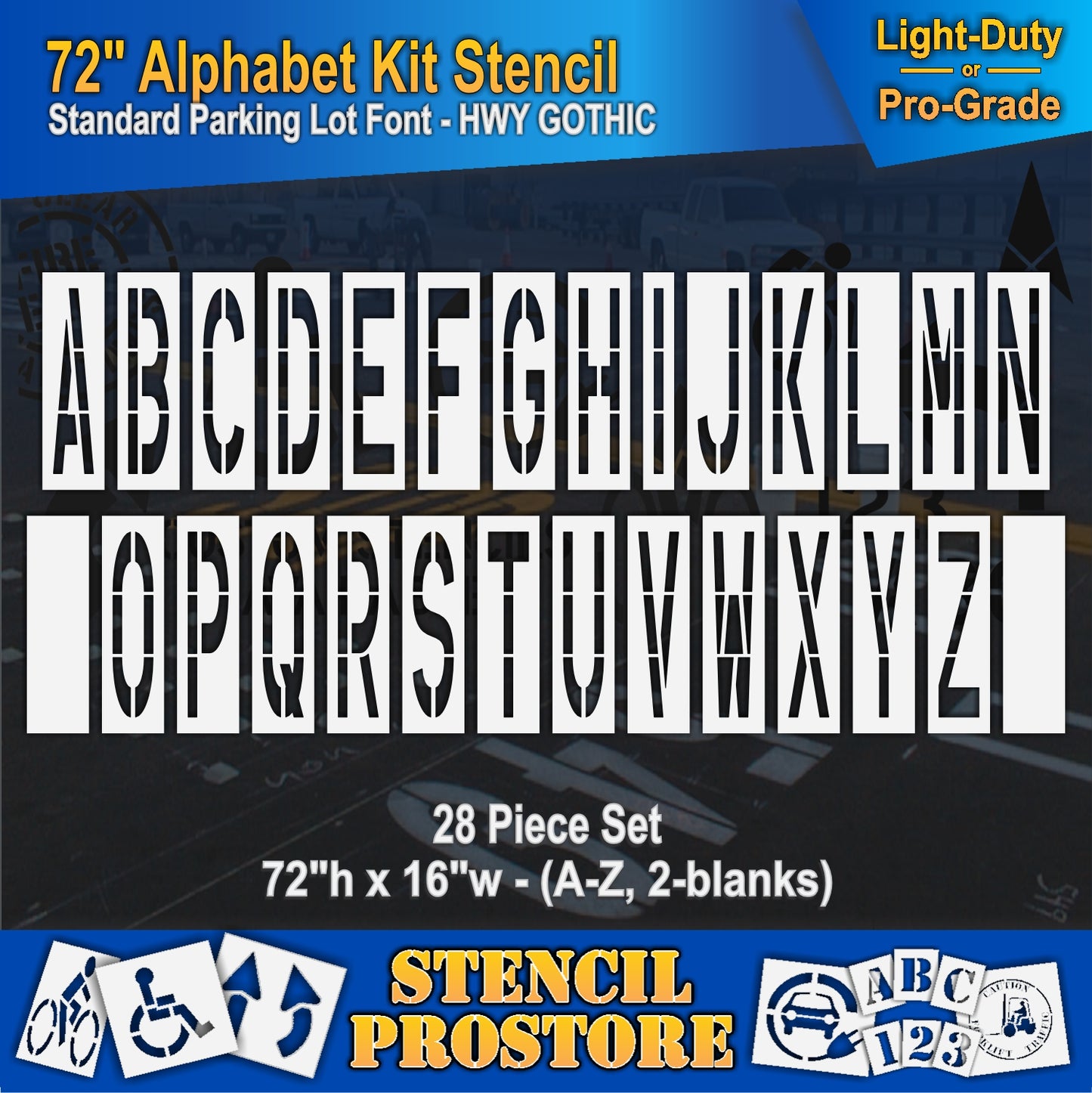 72" Alphabet Kit Stencil