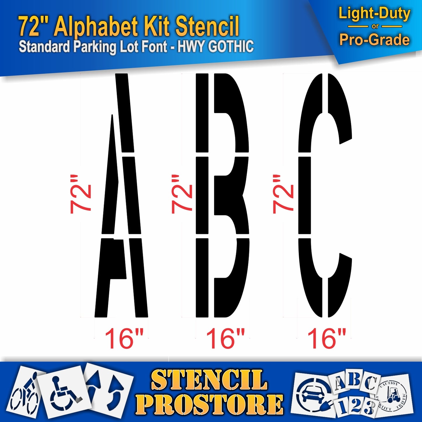 72" Alphabet Kit Stencil