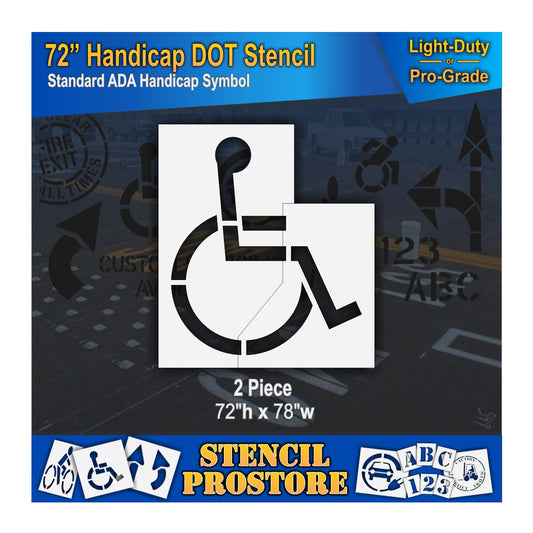 72 Inch Handicap Pavement Stencil – ADA-Compliant Stencil for Parking Lots