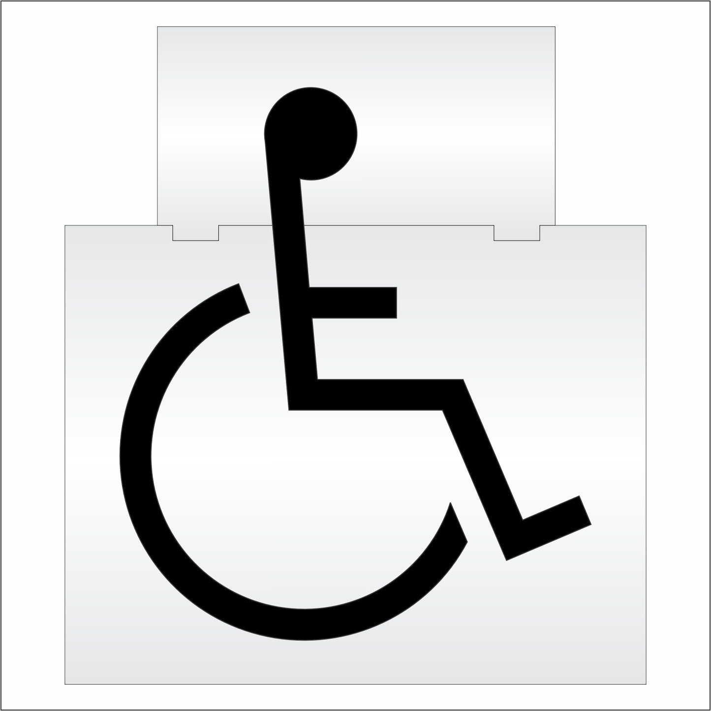 72 Inch Handicap Pavement Stencil – ADA-Compliant Stencil for Parking Lots