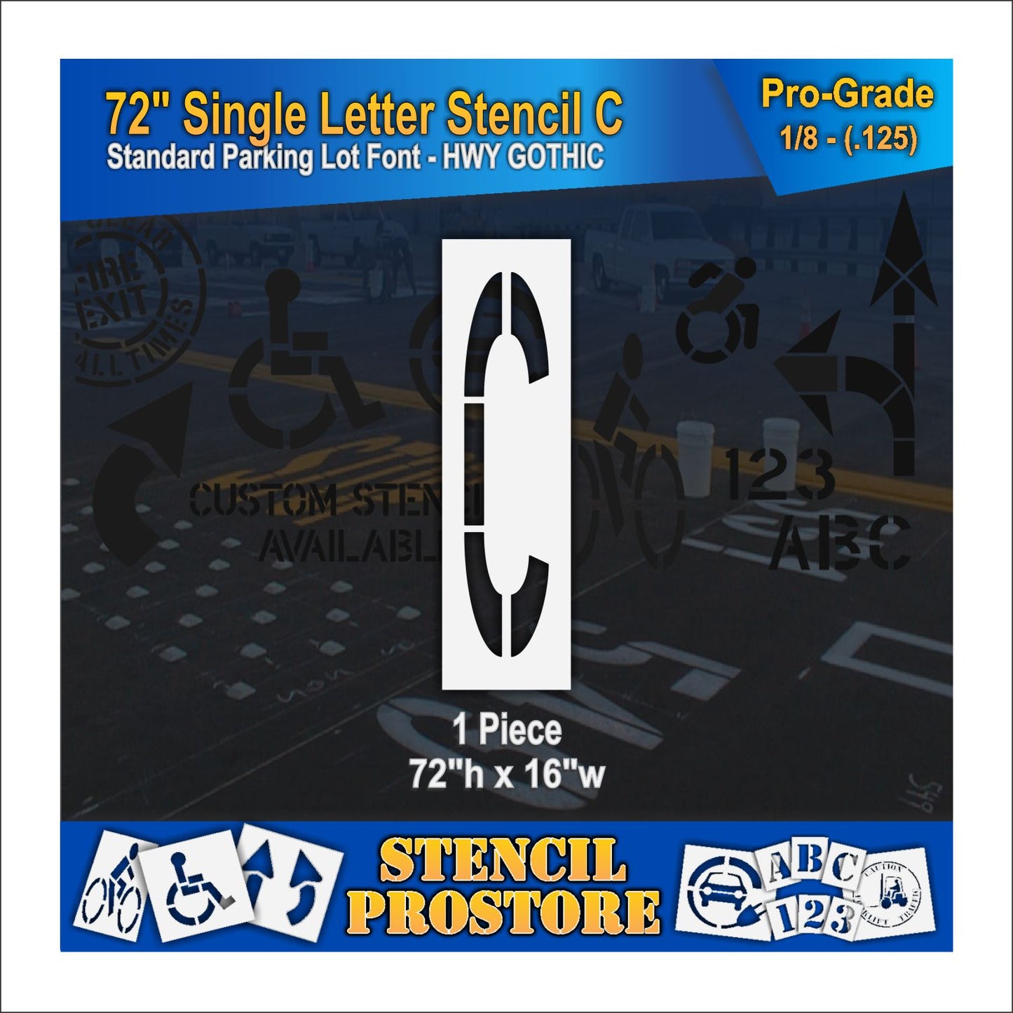 72" Alphabet Kit Stencil