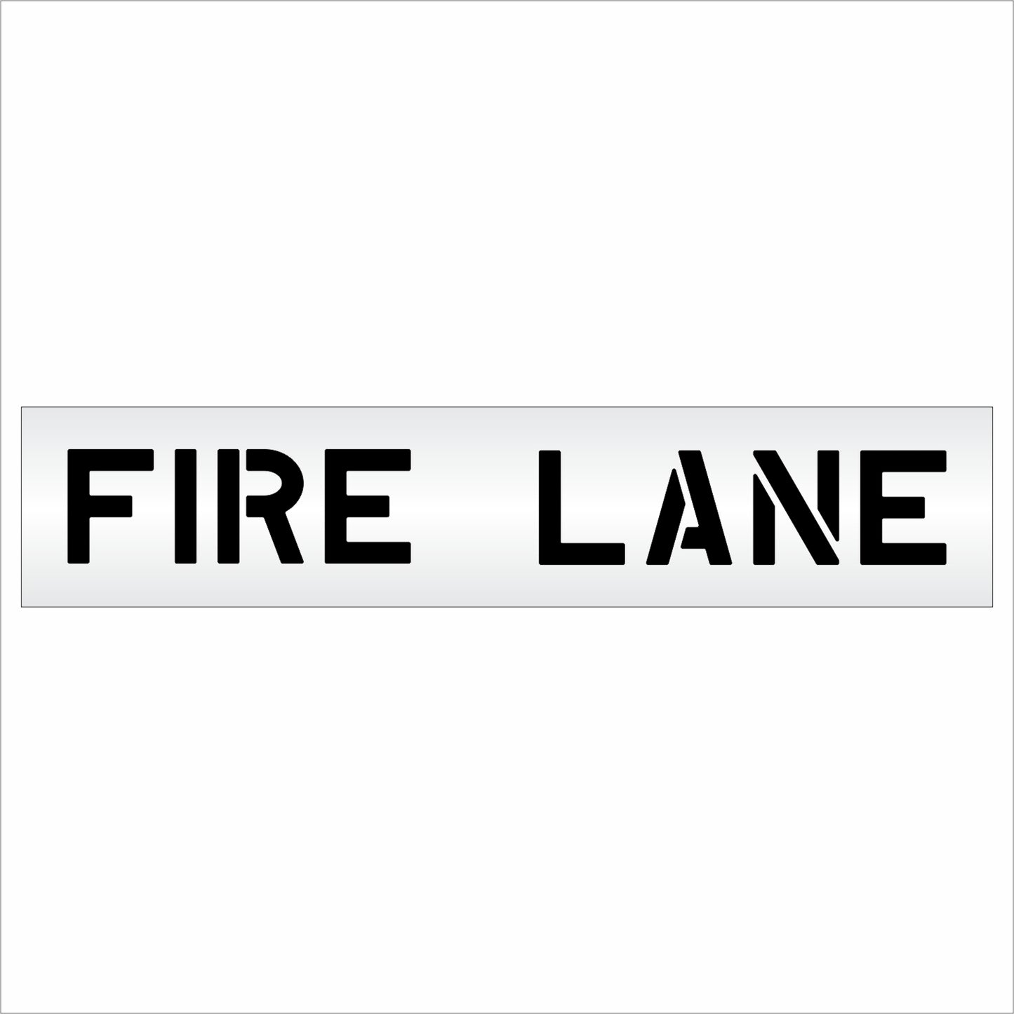 8 Inch FIRE LANE Wording Stencil – for Parking Lot and Area Labeling Stencil
