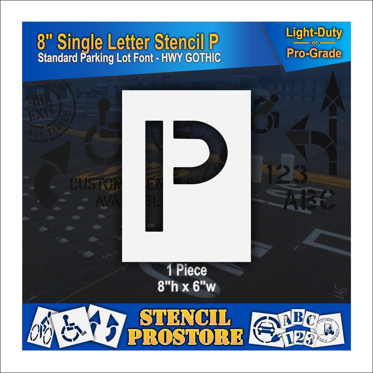 8" Alphabet Kit Stencil
