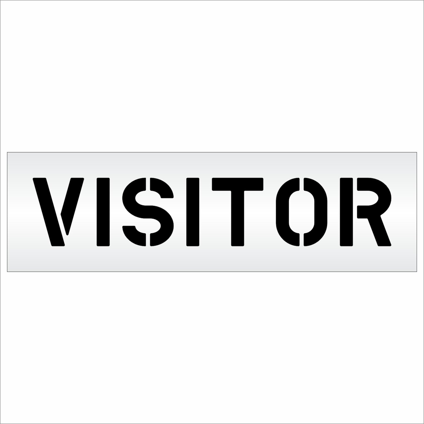 8 Inch VISITOR Wording Stencil – for Parking Lot and Area Labeling Stencil