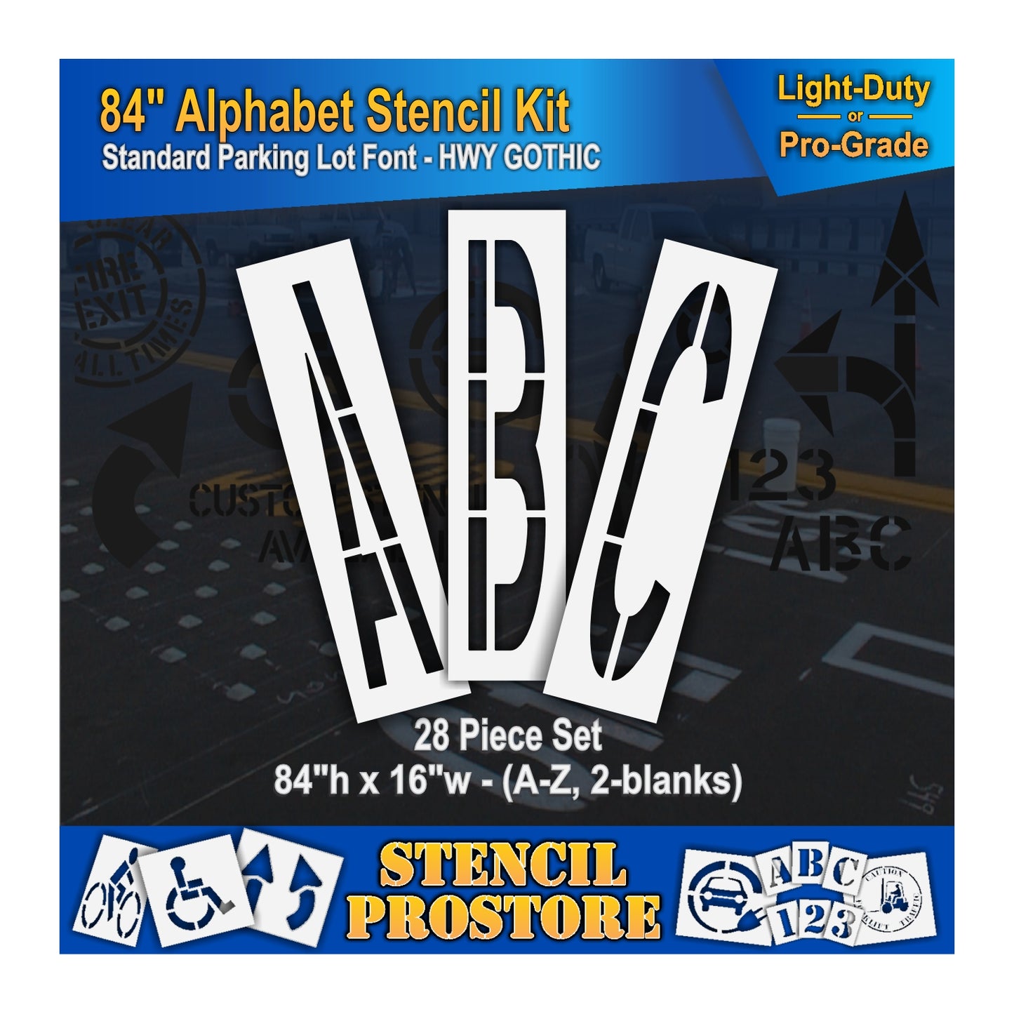 84" Alphabet Kit Stencil