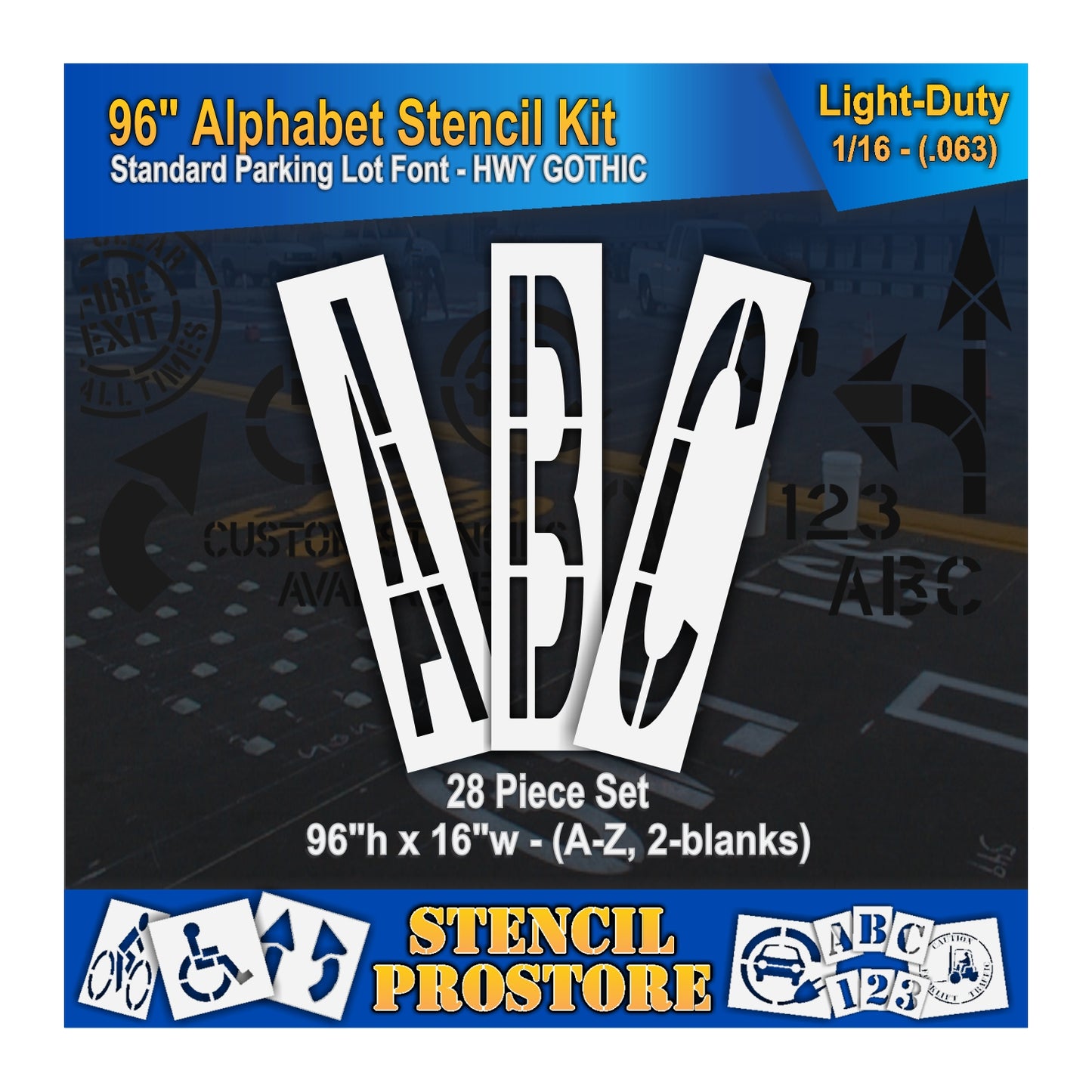 96" Alphabet Kit Stencil