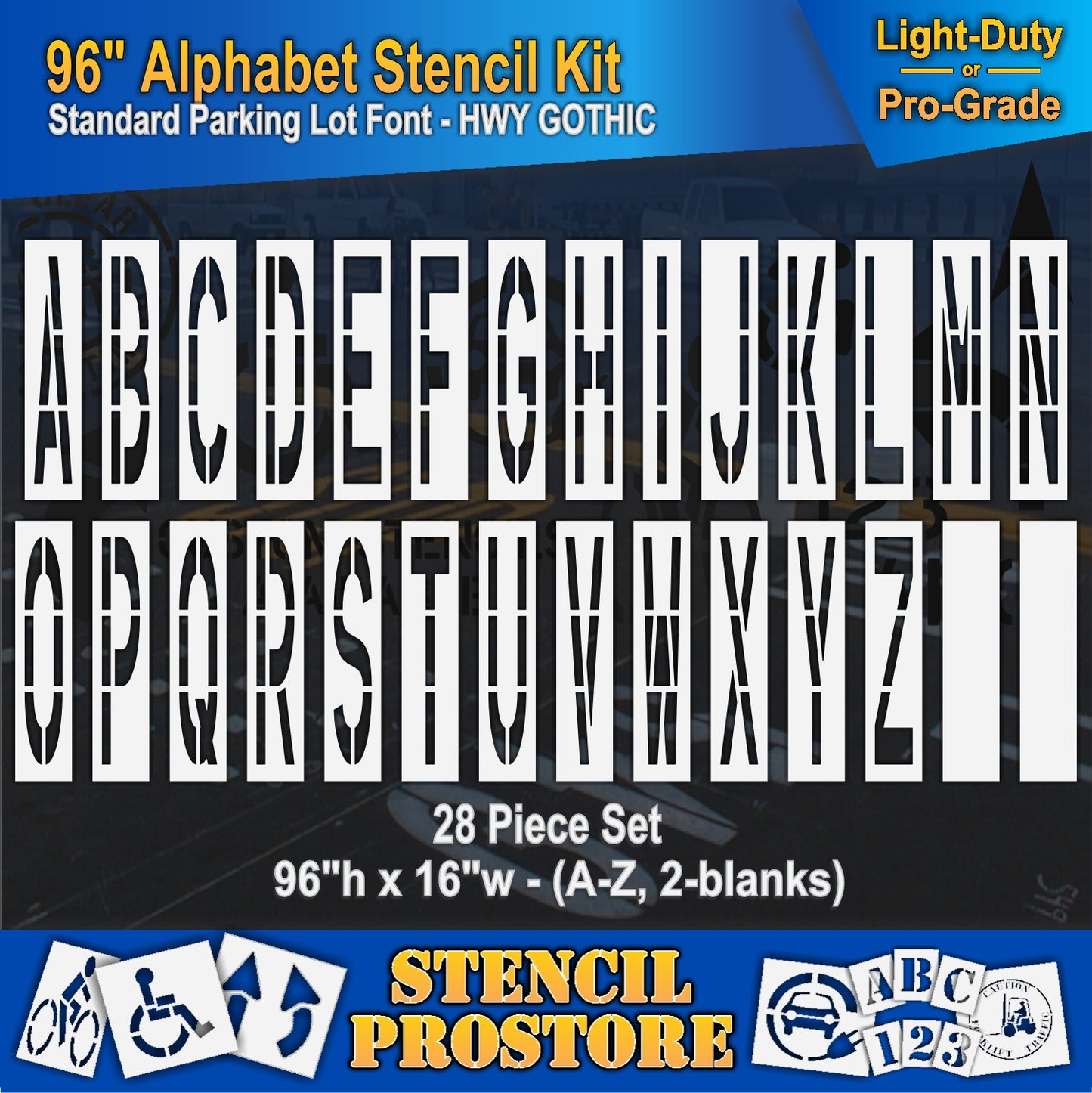 96" Alphabet Kit Stencil