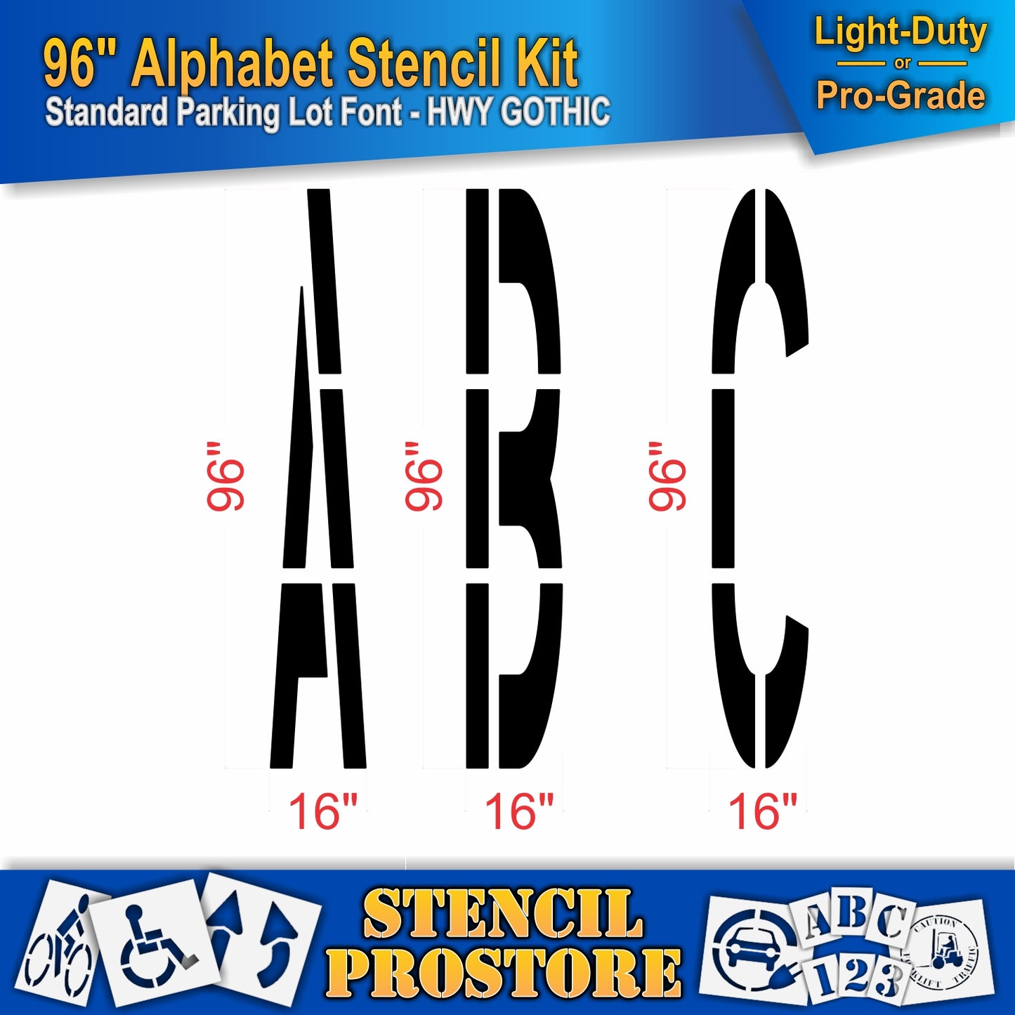 96" Alphabet Kit Stencil