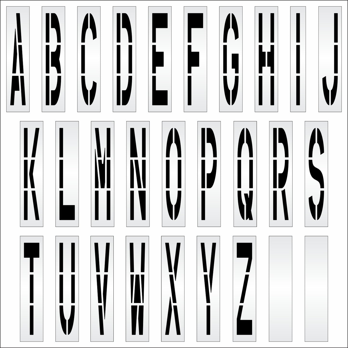 96" Alphabet Kit Stencil