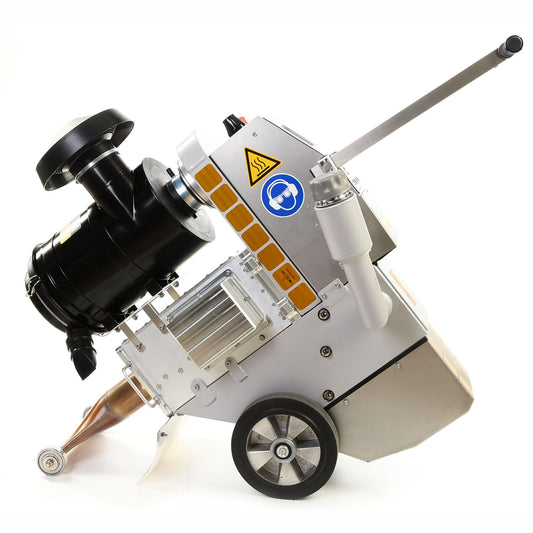 CEMAR Torgos City 2 compact road dryer with high-velocity turbine blower, designed for drying pavement surfaces before traffic marking and striping applications.