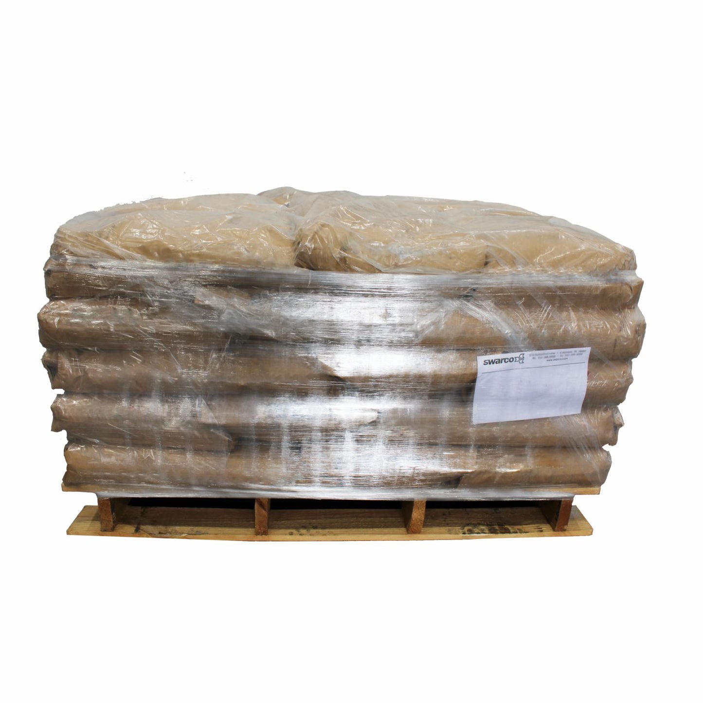 Pallet of SWARCO Premium Glass Beads for reflective traffic markings and pavement striping applications.