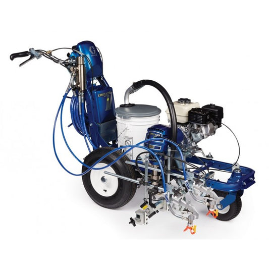 Graco LineLazer V 3900 HP Automatic - Airless Paint Line Striper 2-Guns, 1-Automatic - with Green Laser Guidance 3/4 front view