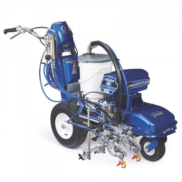 Graco LineLazer V ES 2000 HP Automatic Series Electric Airless Line Striper, 1 Auto Gun, 1 Manual Gun, Two AGM Batteries 3/4 front view