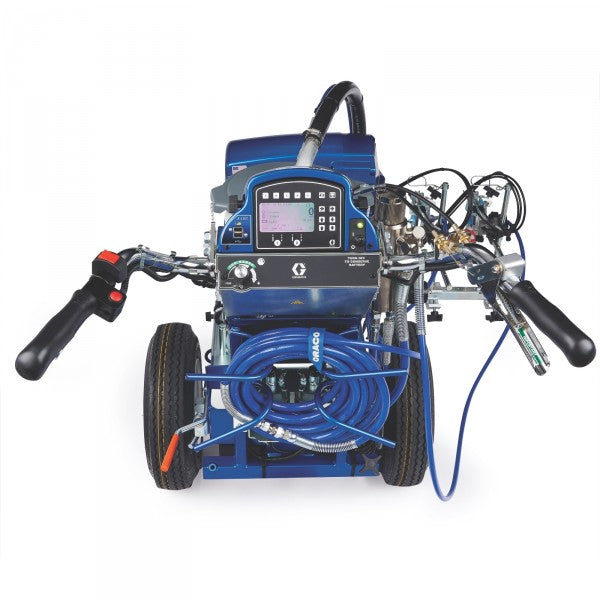 Graco LineLazer V ES 2000 HP Automatic Series Electric Airless Line Striper, 2 Auto Guns Two AGM Batteries top/back view