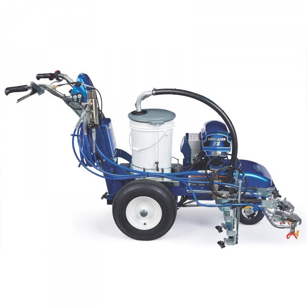 Graco LineLazer V ES 2000 HP Automatic Series Electric Airless Line Striper, 2 Auto Guns Two AGM Batteries side view facing right