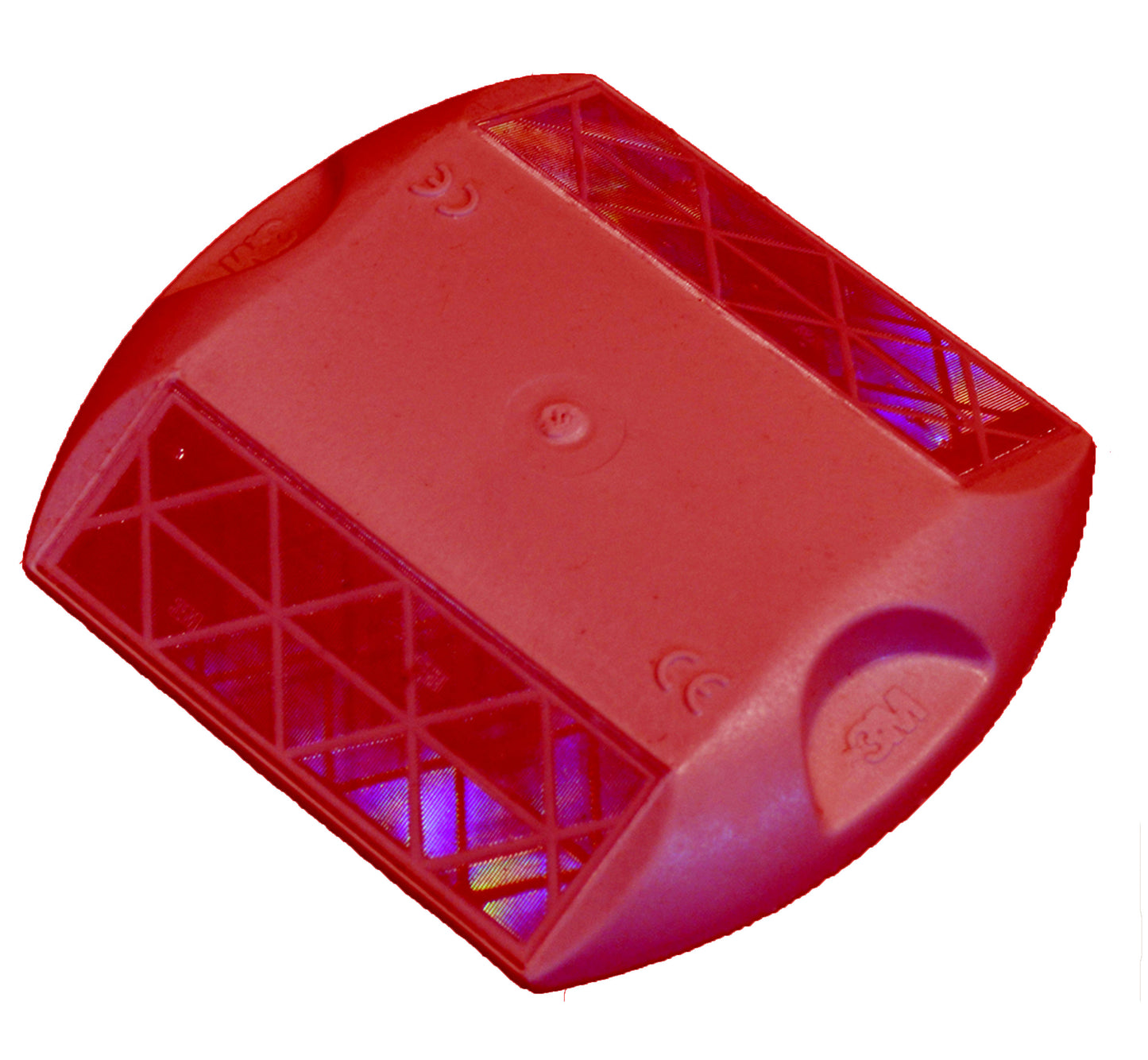 Red molded plastic with 2 red reflective strips