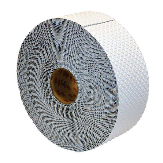 Roll of white textured tape.