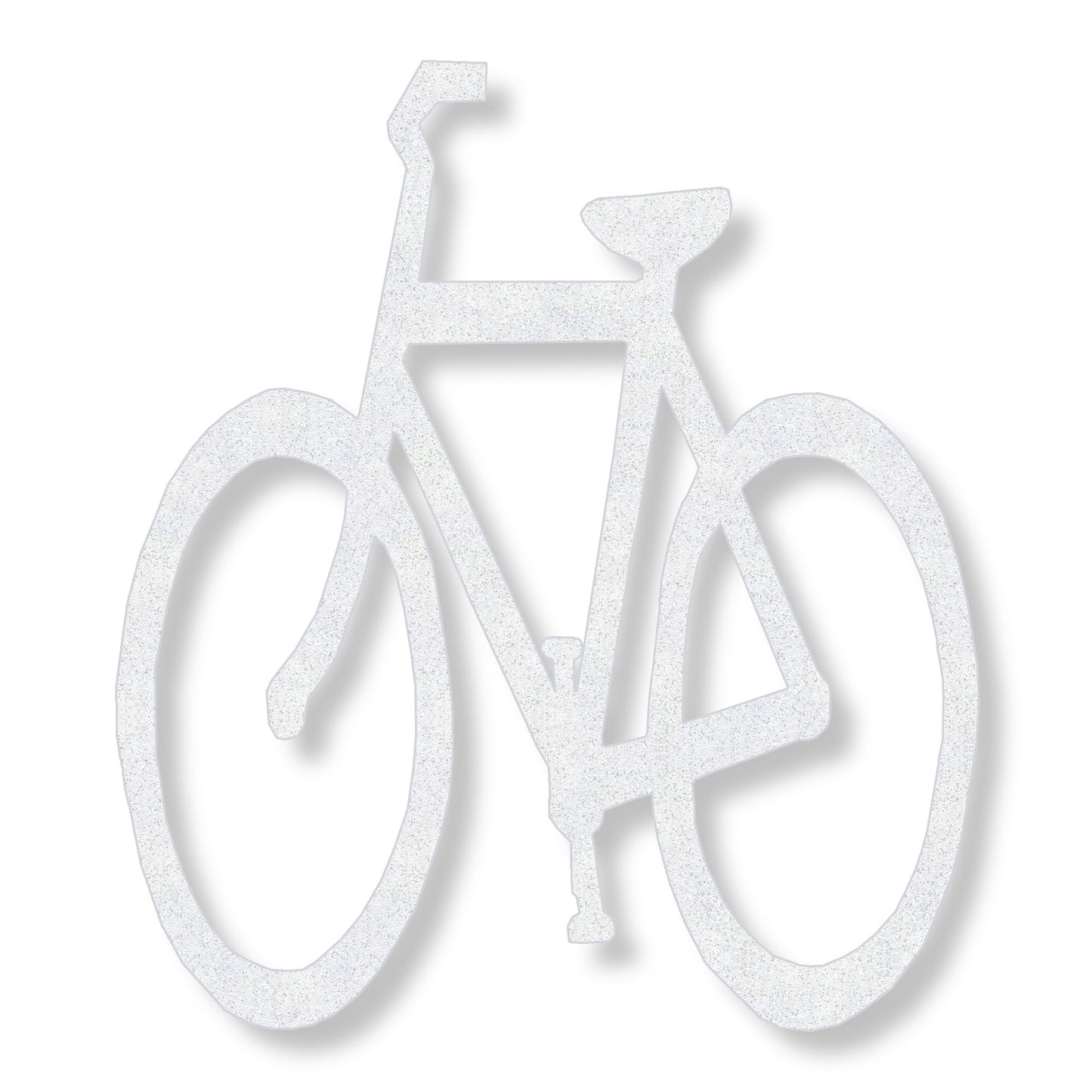 White bicycle symbol