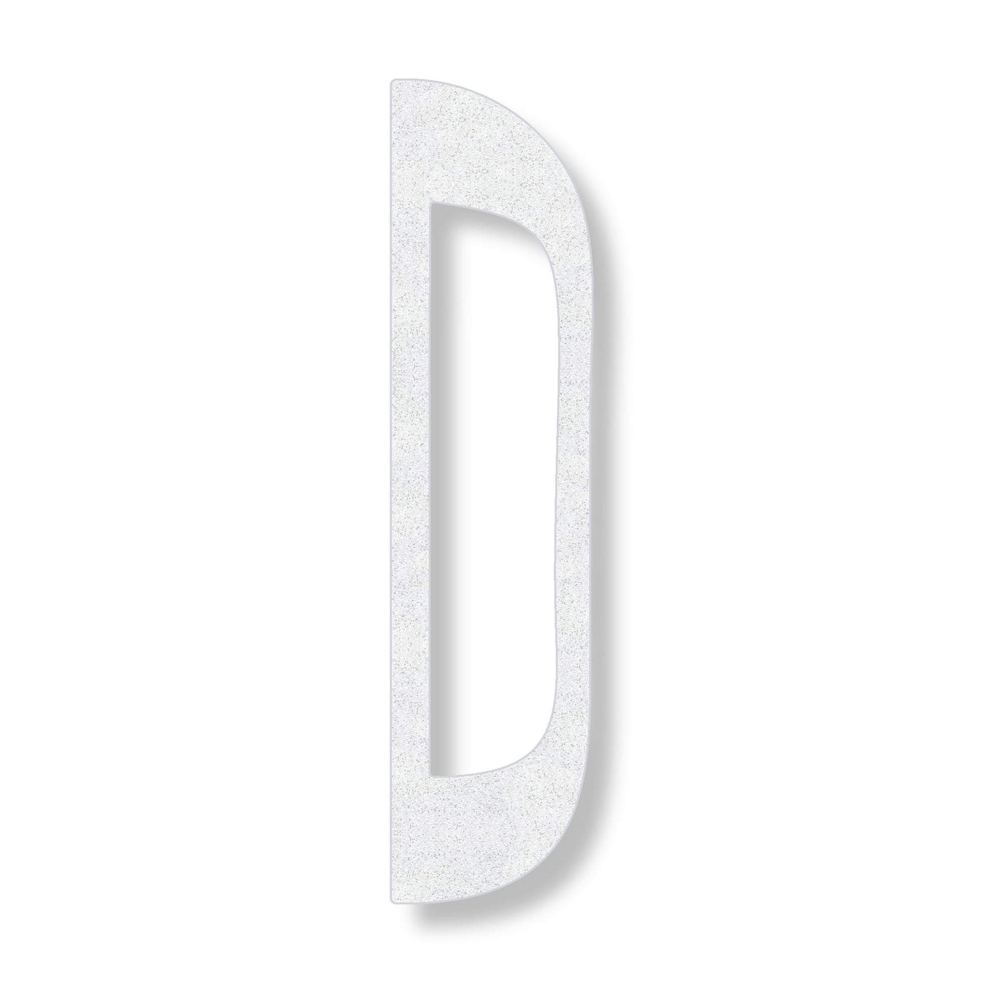 Letter D in white