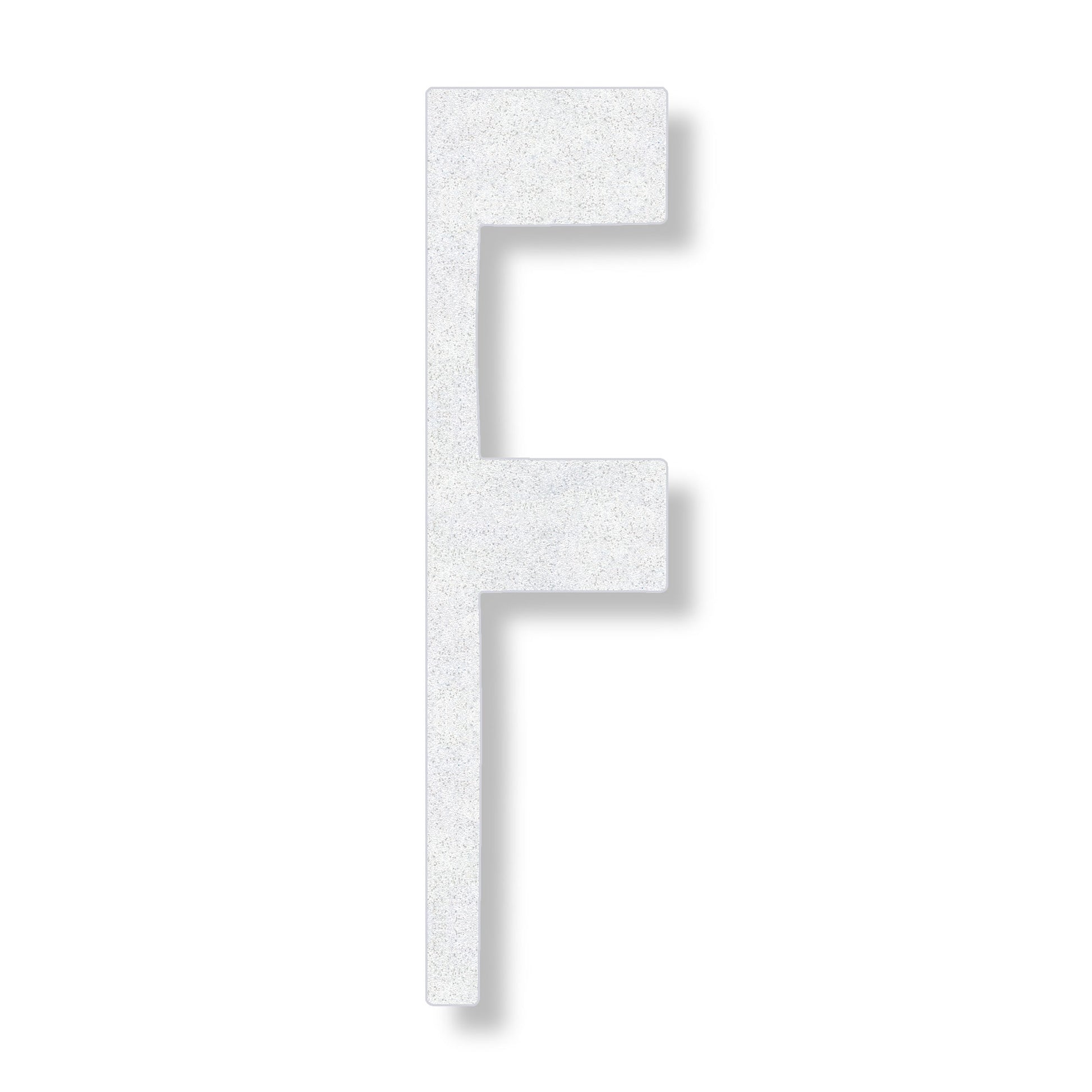 Letter F in white