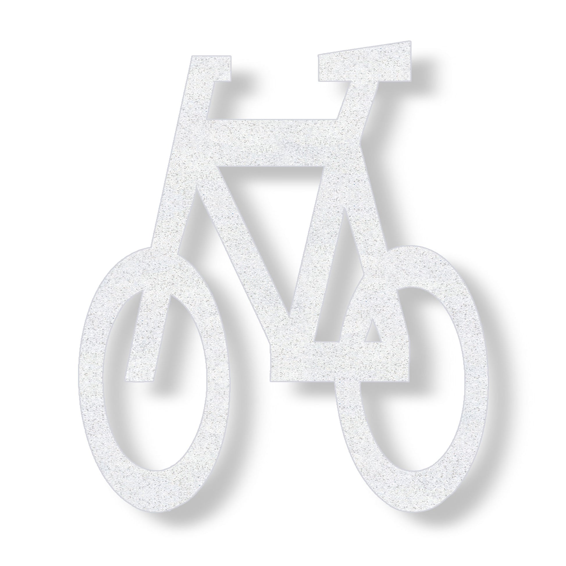 White bicycle symbol