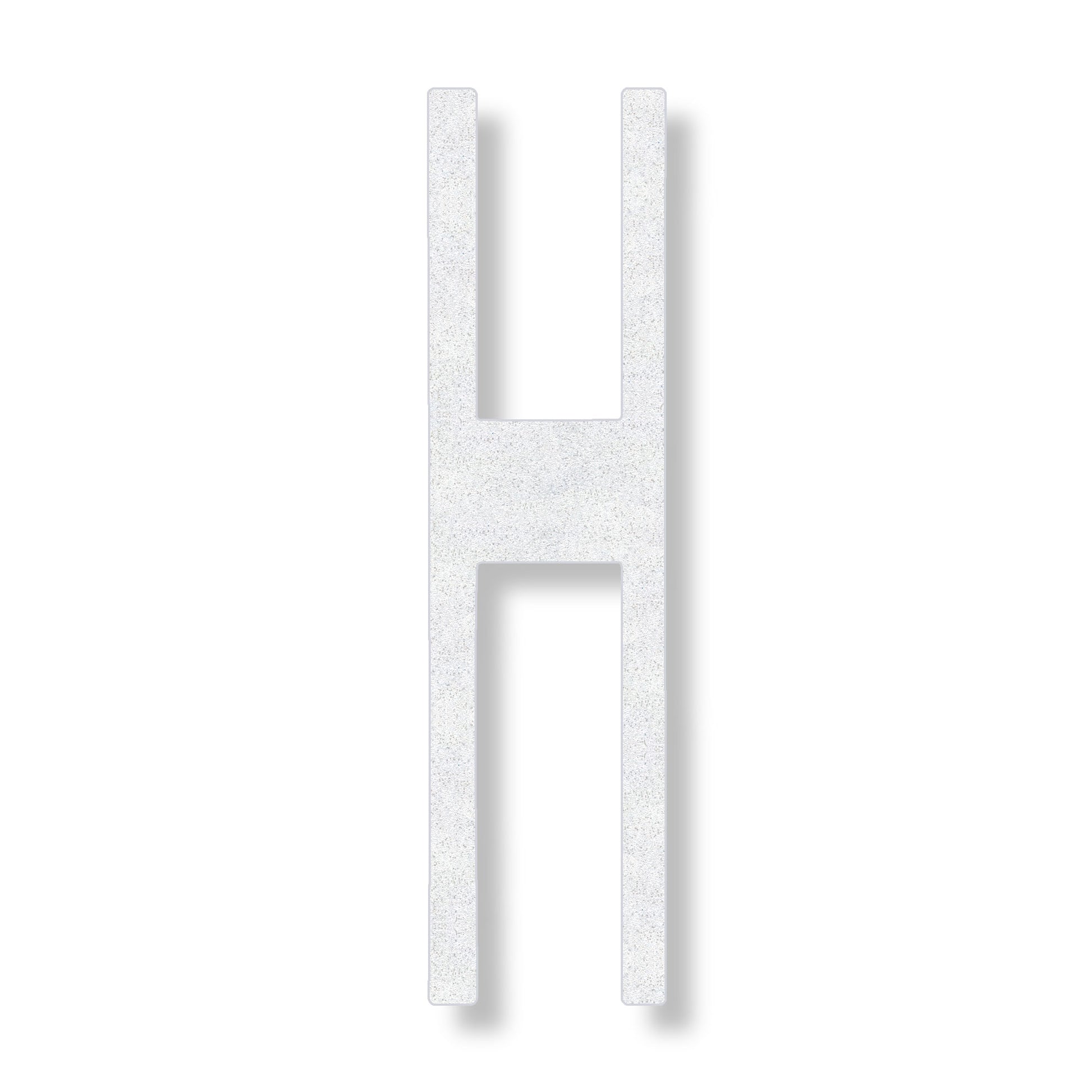 Letter H in white
