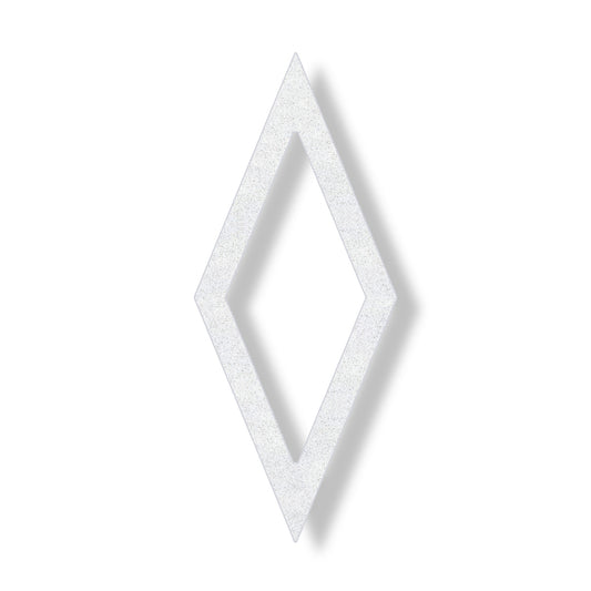 white preformed thermoplastic bike symbol outline of a white diamond