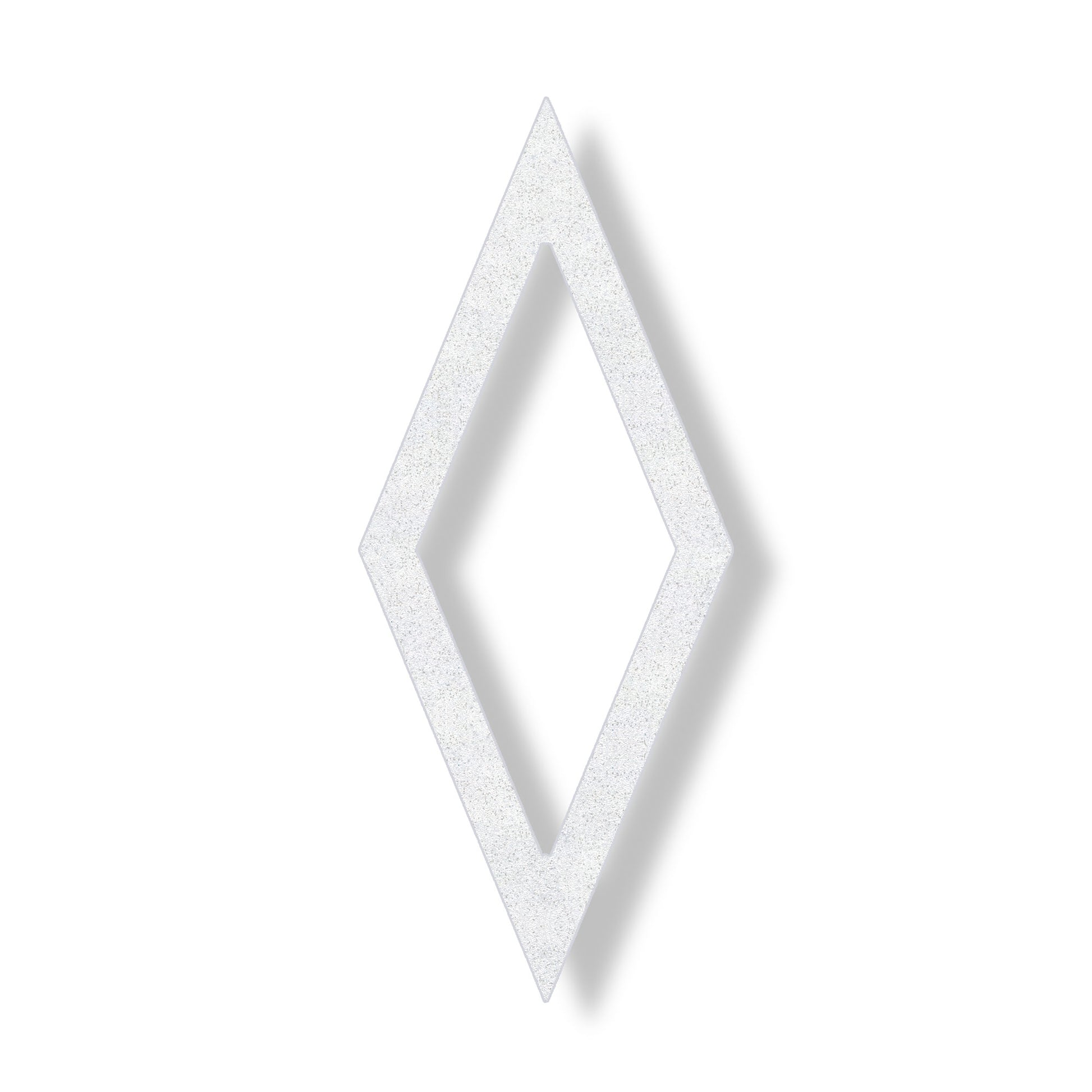 white preformed thermoplastic bike symbol outline of a white diamond