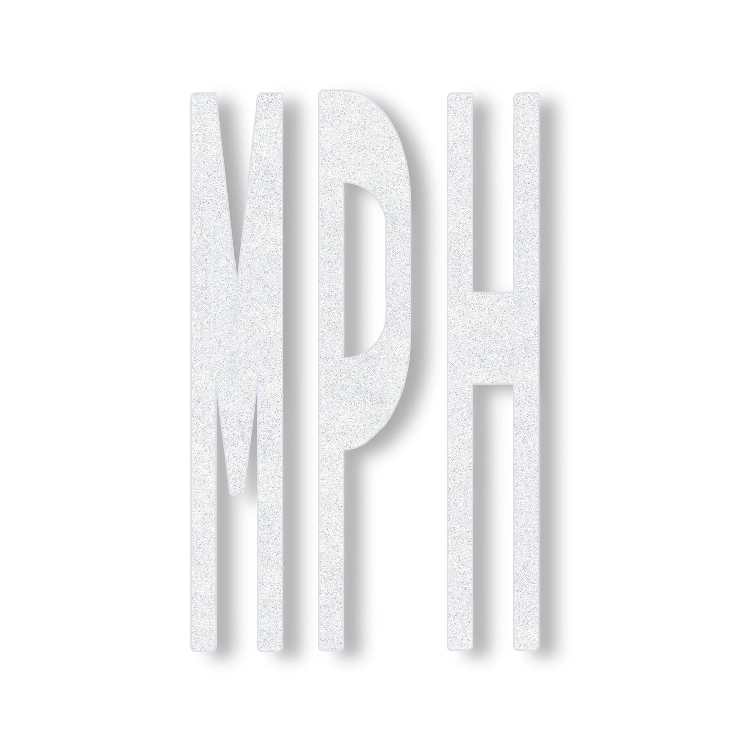 MPH in all caps in white