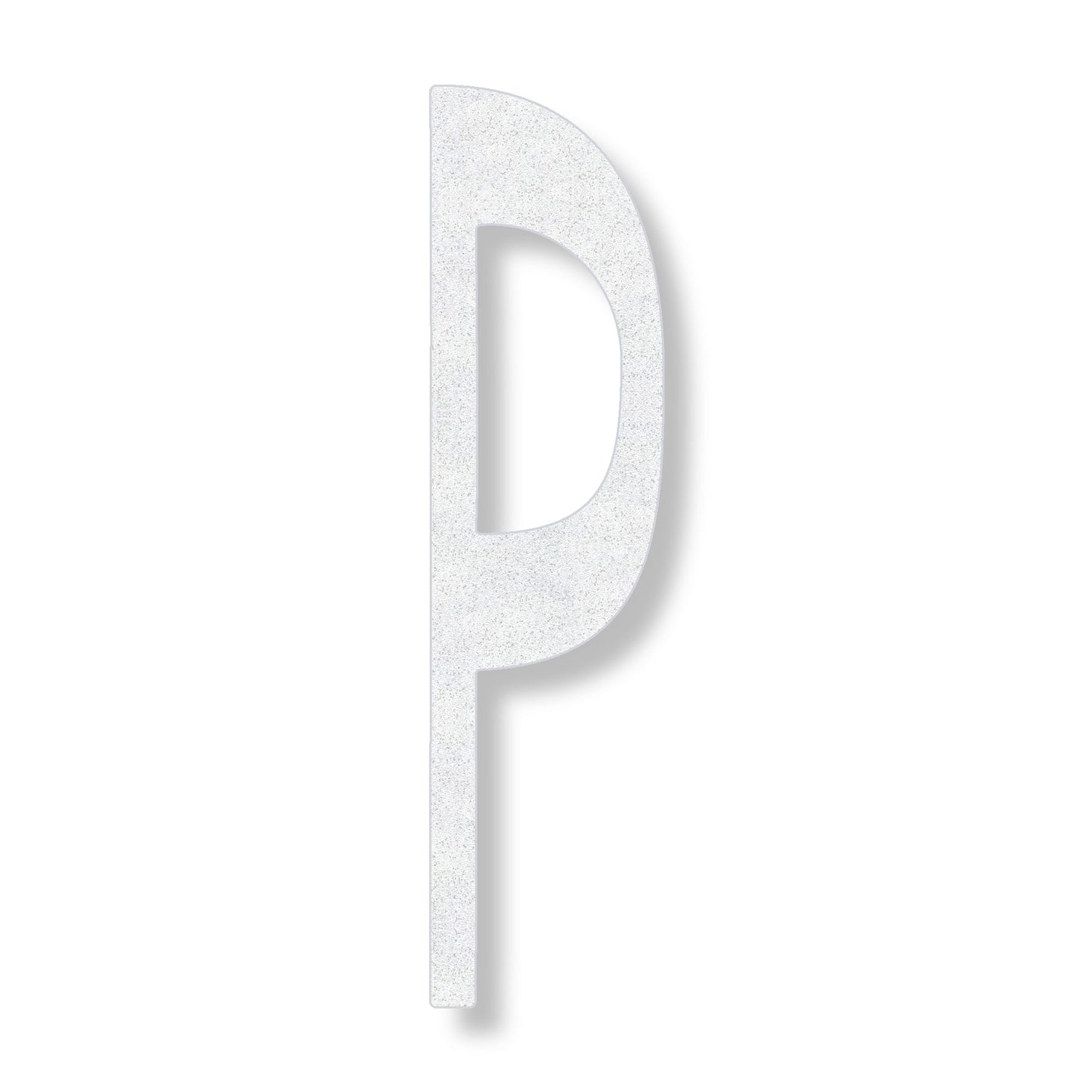 Letter P in white