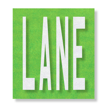 White text LANE in all capital letters on a green rectangle.