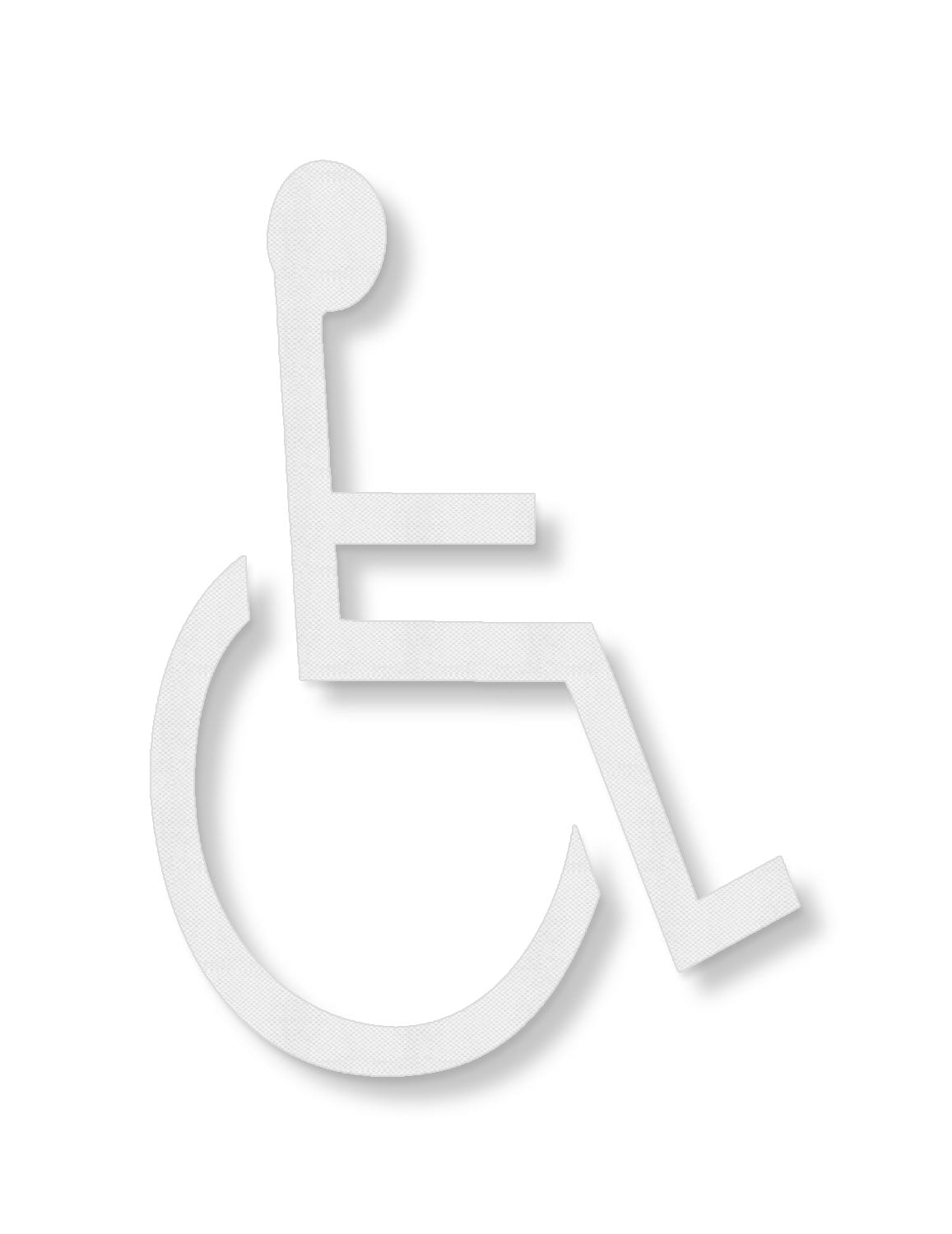 Handicap symbol in textured white tape