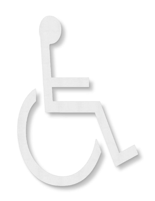 Handicap symbol in white textured tape