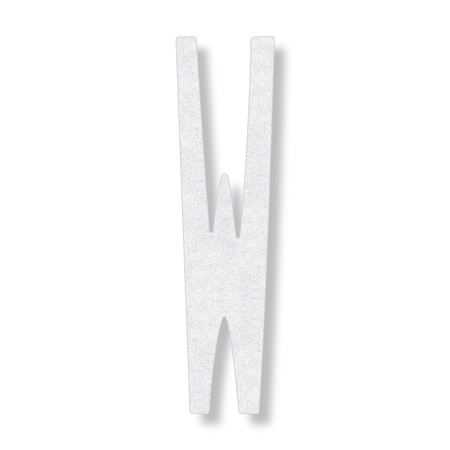 Letter W in white